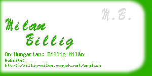 milan billig business card